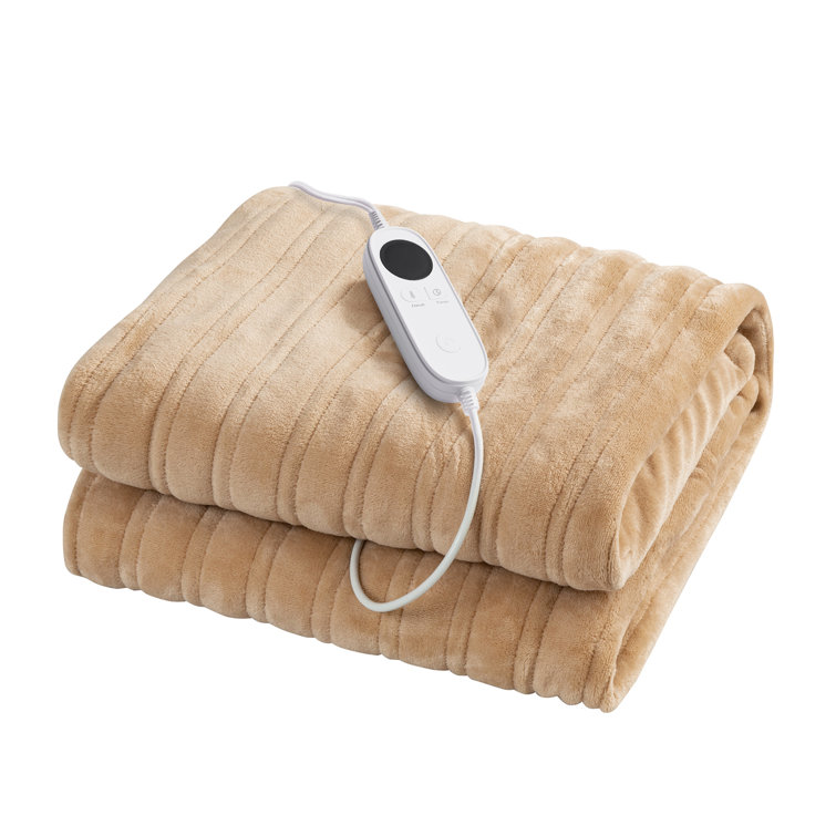 Fleece electric 2025 throw blanket